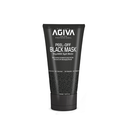 מסכת פיל־אוף שחורה לעור הפנים 150 מ"ל אגיבה | Agiva Black Peel Off Mask