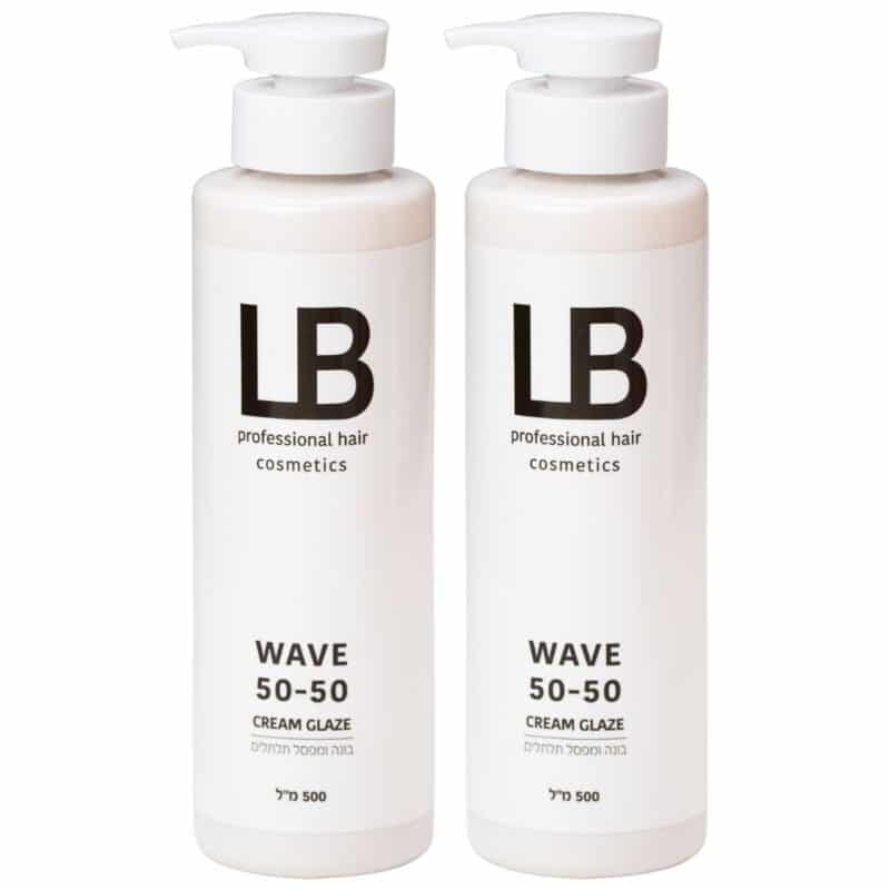 זוג קרם גלייז 50/50 WAVE לבנייה ועיצוב תלתלים 500 מ״ל | LB