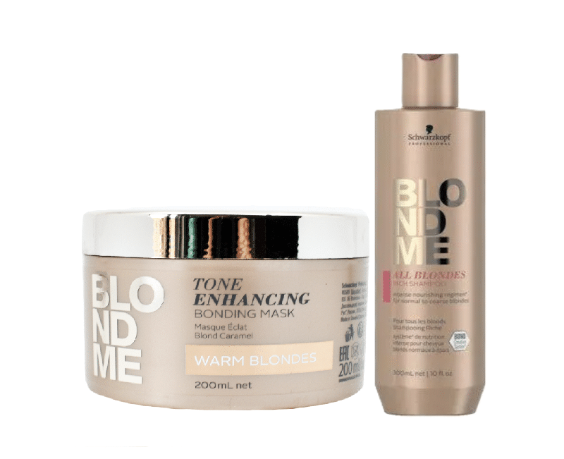 סט שמפו ומסכת BLONDME לשיער בלונד חם שוורצקופף | Schwarzkopf